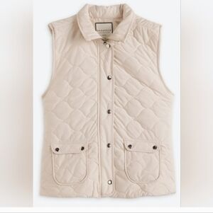 BAGATELLE QuiltedField Vest with Pockets Ivory XL NWOT